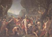 Jacques-Louis  David Leonidas at Thermopylae (mk05) Spain oil painting artist